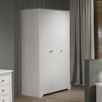 B&Q -  Stratford 3 Door Wardrobe White Shabby Chic