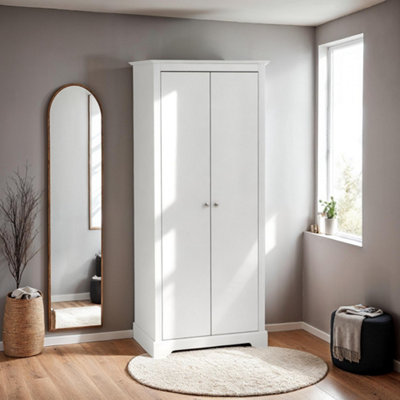 B&Q -  Stratford 2 Door Wardrobe White Shabby Chic