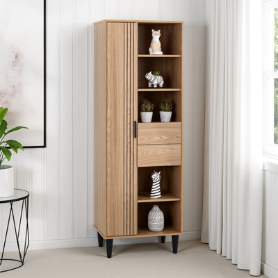 B&Q -  Tessa 1 Door 2 Drawer Bookcase UnitNatural Oak