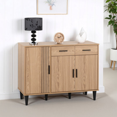 B&Q -  Tessa 3 Door 2 Drawer SideboardNatural Oak