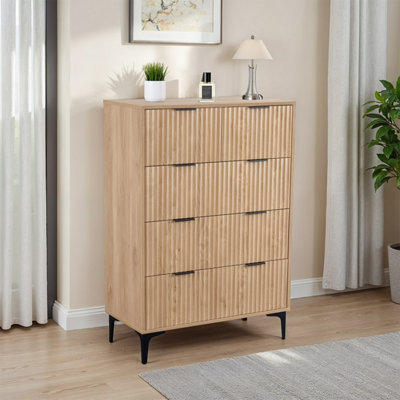 Seconique Miami 3+2 Drawer ChestOak Effect/black