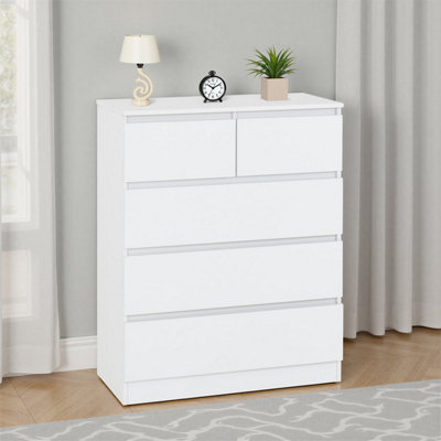 Seconique Malvern 3+2 Drawer ChestWhite from B&Q
