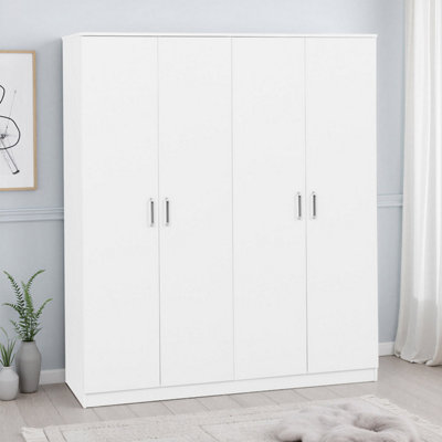 Seconique Dakota 4 Door WardrobeWhite from B&Q
