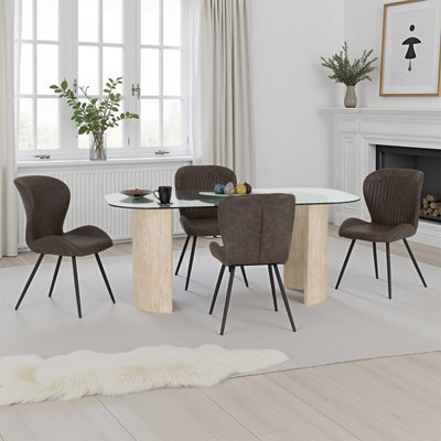 Seconique Modena Dining Set With Brown Quebec Chairs from B&Q