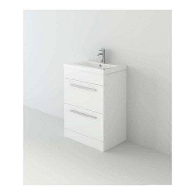 Veebath Desire Venus 600 Mid Edged Basin Unit -2 Storage Section