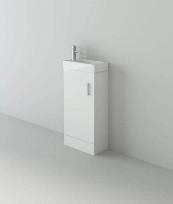Veebath Mini 400 Unit And BasinWhite from B&Q