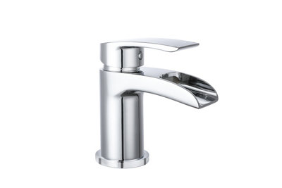 VeeBath Symphony Round Waterfall Mono Basin Mixer Tap With WasteChrome from B&Q
