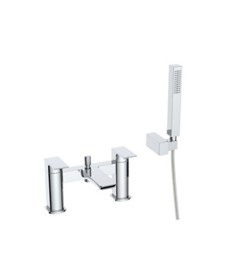 VeeBath Lunar Soft Square Bath Shower Mixer Tap With KitChrome from B&Q