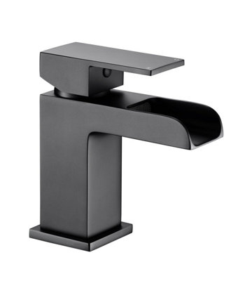 VeeBath Kelvin Square Waterfall Mono Basin Mixer Tap With Waste from B&Q