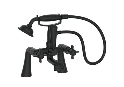 VeeBath Regency Traditional Bath Shower Mixer Tap With KitMatt Black from B&Q