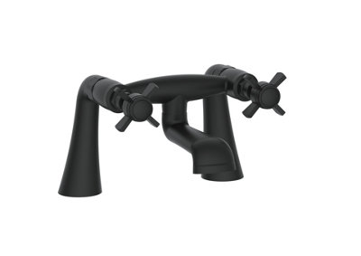 VeeBath Regency Traditional Bath Filler Mixer TapMatt Black from B&Q