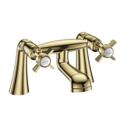 VeeBath Regency Traditional Bath Filler Mixer TapBrushed Brass from B&Q