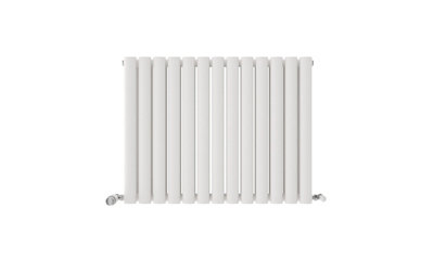 Ibathuk Princia Horizontal Double Oval Panel Radiator White 600 X 780mm -White from B&Q