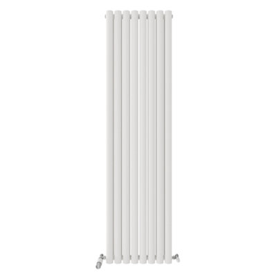 Ibathuk Princia Vertical Double Oval Panel Radiator 1800 X 480Mm (Rdg450)- White