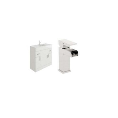 B&Q -  Sphinx 1000mm Vanity Sink Unit & Waterfall Basin Mixer Tap