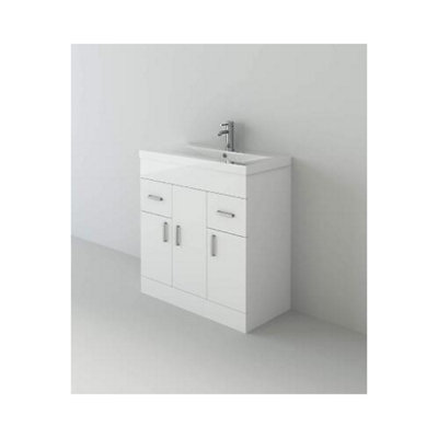 B&Q -  Sobek 800mm Vanity Sink Unit & Waterfall Basin Mixer Tap