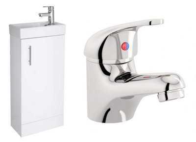Veebath Sheen Cloakroom Vanity Sink Cabinet & Mono Basin Mixer Tap from B&Q
