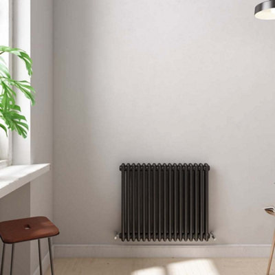 B&Q -  White 300X1415X70 Two Column Radiator-White