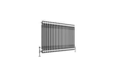 B&Q -  Helena Mkii Raw Metal 2 Column 600 X 1010 X 70 Radiator-Raw Metal