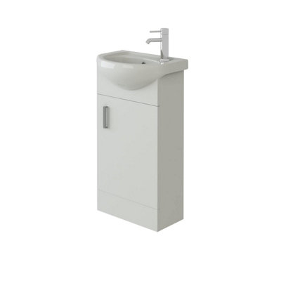 Veebath Petite 420mm Unit And BasinAnthracite Gloss from B&Q