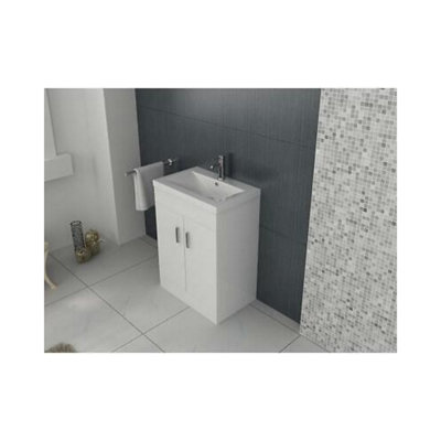 Veebath White Desire Venus 500 Fs Unit And Mid-Edge Basin