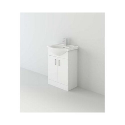 Veebath Linx 550 Unit And BasinWhite from B&Q