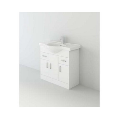 Veebath Linx 850 Unit And BasinWhite from B&Q