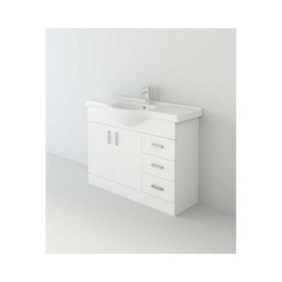 Veebath Linx 1050 Unit And BasinWhite from B&Q