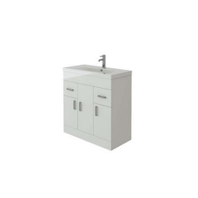 Veebath White Desire Venus 800 Fs Unit And Mid-Edge Basin
