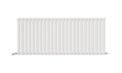 Ibathuk Princia Horizontal Single Oval Panel Radiator White 600 X 1440mm-White from B&Q