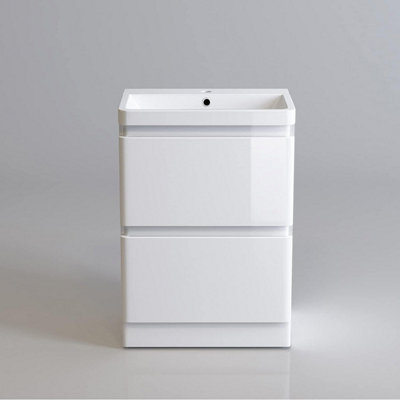 Ibathuk Floor/wall Mounted Vanity Unit With Basin from B&Q