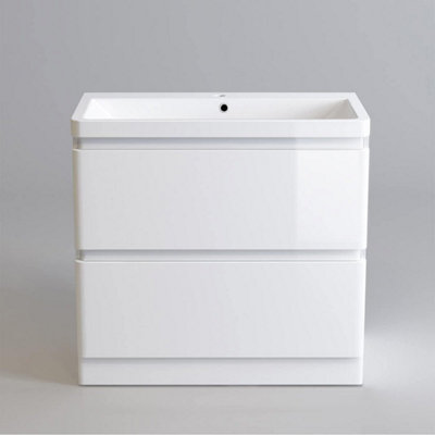 Ibathuk Floor/wall Mounted Vanity Unit With Basin from B&Q
