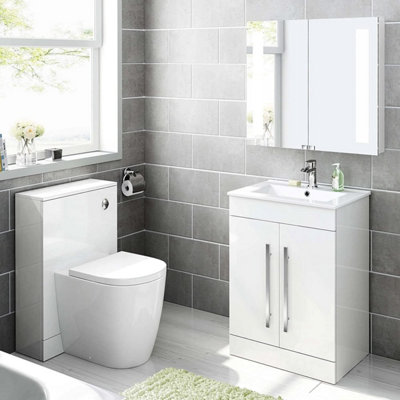 iBathUK Avon 2 Door Floorstanding Vanity Unit With Basin615mm X 815mm1 Tap Hole from B&Q