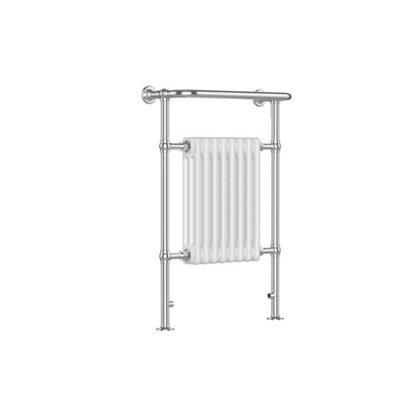 Ibathuk 8 Column Traditional Designer Heated Towel Rail Bathroom Radiator Rt02-White from B&Q