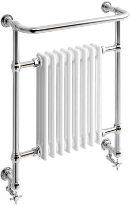 Ibathuk Belford Traditional Vertical Towel Radiator RailCurved Towel Warmer8 Column Floor Mounted Heated Towel Rail For Bathro from B&Q