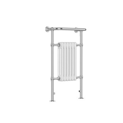Ibathuk 6 Column Traditional Designer Heated Towel Rail Bathroom Radiator-White from B&Q