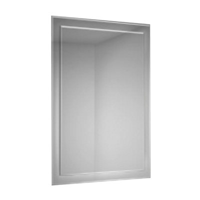 Ibathuk Sienna Wall Mounted Rectangular Bevelled Bathroom MirrorModern Frameless Vertical Or Horizontal Mirror650 X 900mm from B&Q
