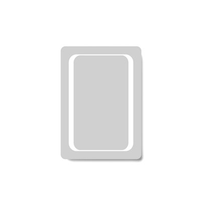 B&Q -  Halo Wall Mounted Led Illuminated Bathroom MirrorModern Rectangular Battery Powered Mirror With White Light500X700mm
