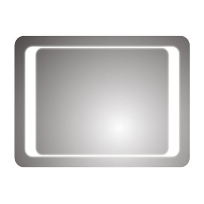 Ibathuk Nova Wall Mounted Led Illuminated Bathroom Mirror With Touchless Sensor And Demister Pad And White Lights700 X 500mm