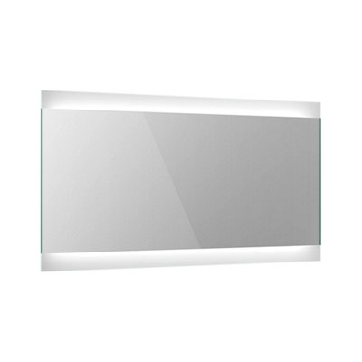 B&Q -  Averra Wall Mounted Led Illuminated MirrorModern Bathroom Mirrors With Touch Sensor & Demister Pad800 X 400mm