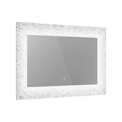 Ibathuk Vellin Wall Mounted Led Illuminated MirrorModern Bathroom Mirror With Touch Sensor And Demister Pad900 X 600mm