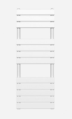 Ibathuk 1200 X 450 White Flat Panel Heated Towel Rail Bathroom Radiator from B&Q
