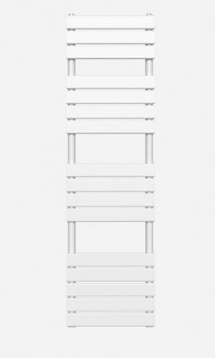 Ibathuk 1600 X 450 White Flat Panel Heated Towel Rail Bathroom Radiator from B&Q