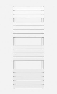 Ibathuk 1600 X 600 White Flat Panel Heated Towel Rail Bathroom Radiator from B&Q