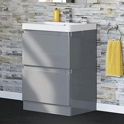 Ibathuk Floor/wall Mounted Vanity Unit With Basin from B&Q