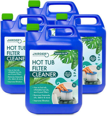  - Jarder Hot Tub Filter Cleaner 4 X 5L