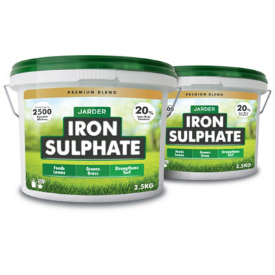 Jarder Iron Sulphate 2.5Kg X 2Boosts Grass GrowthColour And StrengthLawn Fertiliser from B&Q