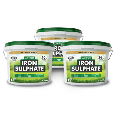 Jarder Iron Sulphate 2.5Kg X 3Boosts Grass GrowthColour And StrengthLawn Fertiliser from B&Q