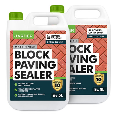 B&Q -  One Coat Block Paving Weatherproof Sealer 2 X 5LMatt Finish