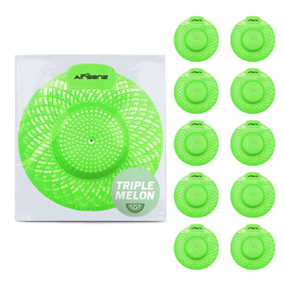 Airsenz Enzymatic Urinal Mats Triple Melon FragranceBox Of 10 from B&Q